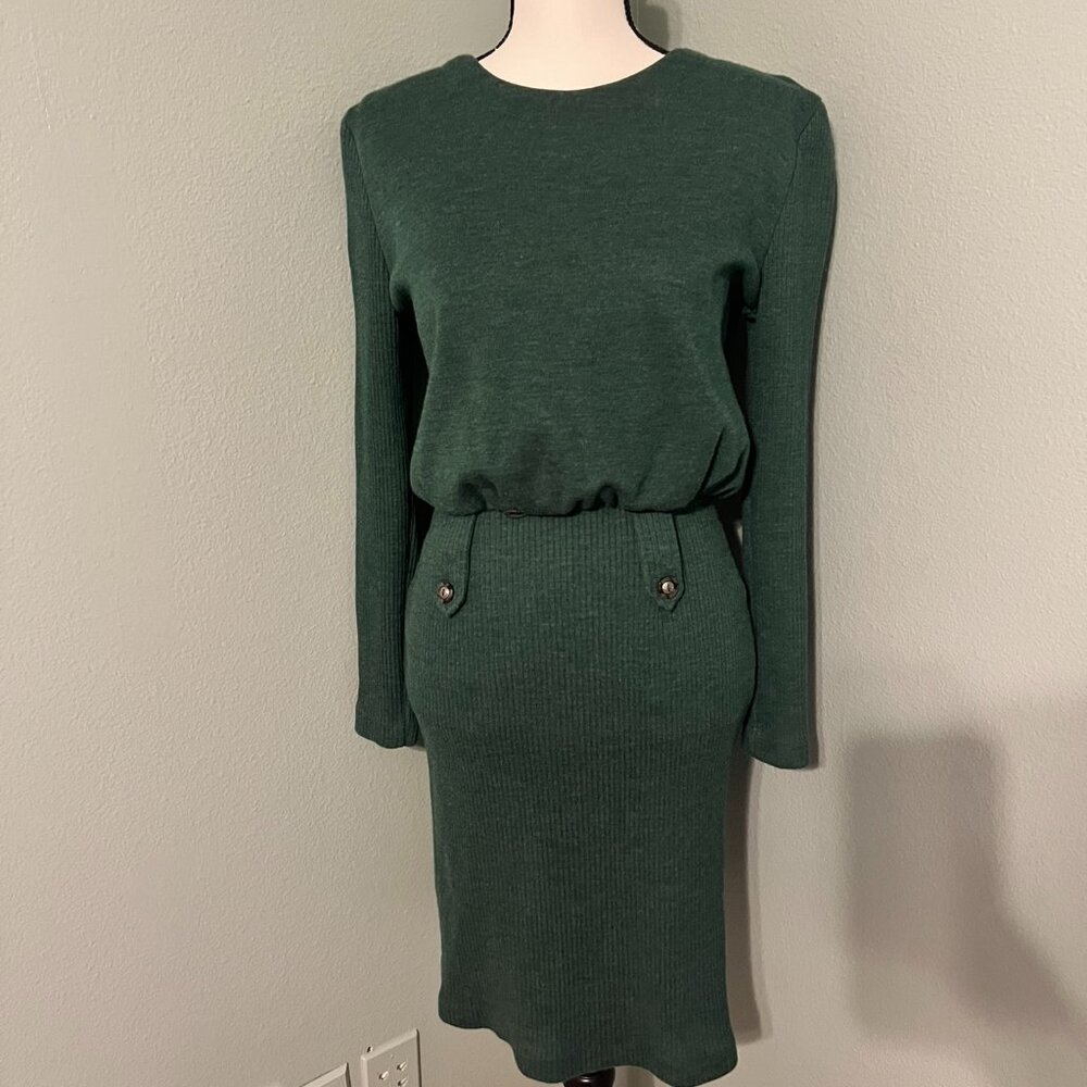 vintage all that jazz green acrylic dress Size 9/10